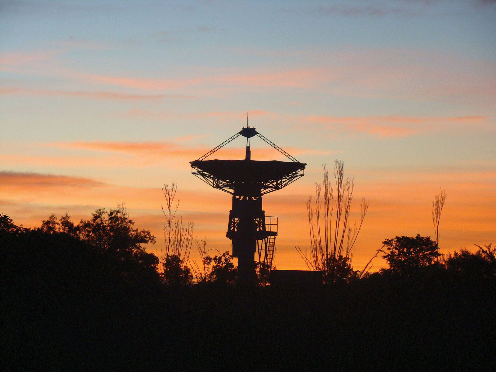 Satellite on a sunset