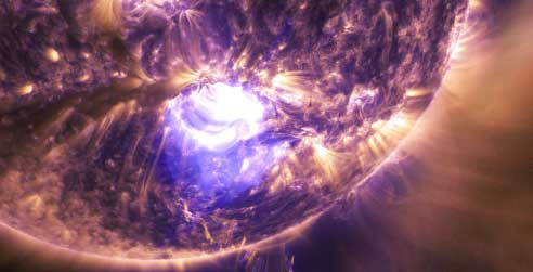 Erupting sun