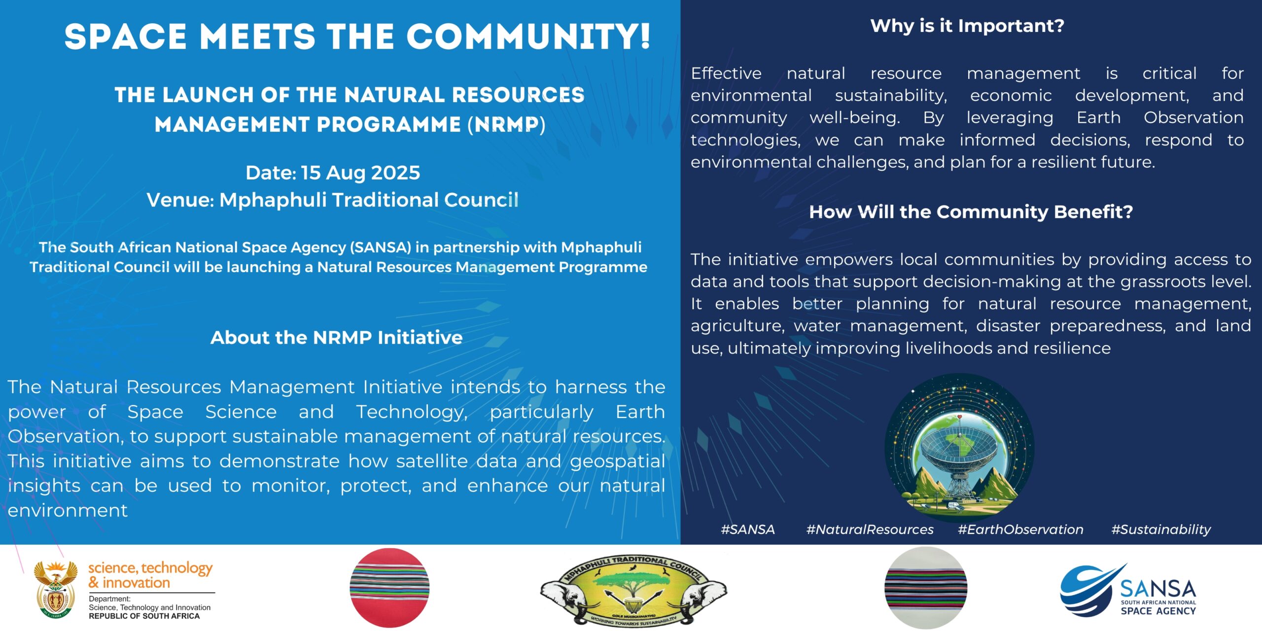 THE LAUNCH OF THE NATURAL RESOURCE MANAGEMENT PROGRAMME (NRMP)